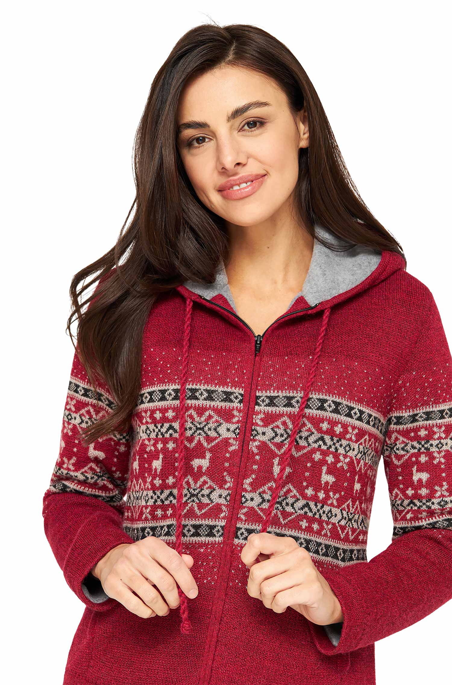 Alpaka Kapuzen Strickjacke NEVADO Grösse M