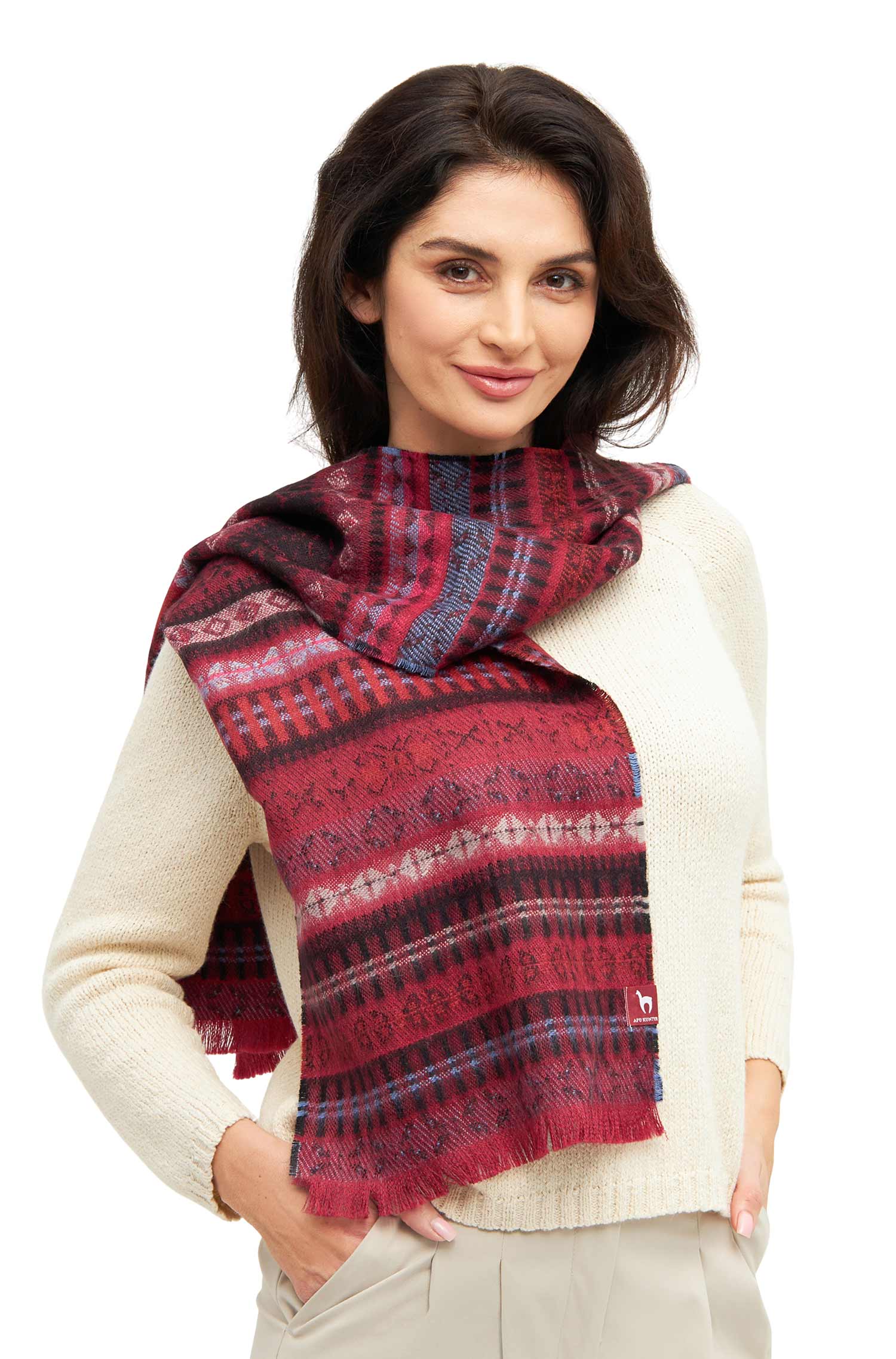 Alpaka Webschal PUKA – Bild 3