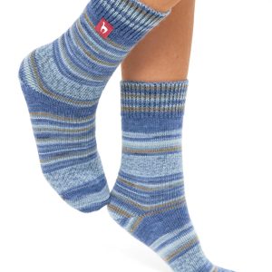 Alpaka Kuschel-Socken HARMONY ocker-blau Gr. 45-48