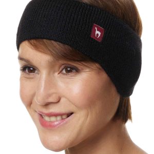 Alpaka Stirnband Uni schwarz