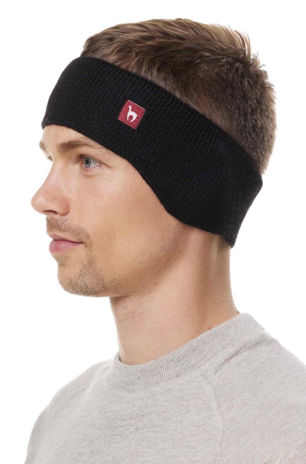 Alpaka Stirnband Uni schwarz – Bild 2