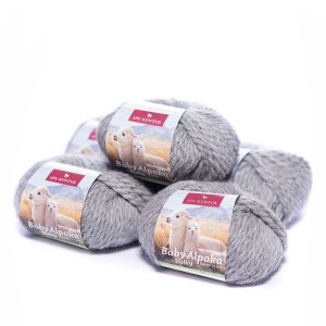 Baby Alpaka Wolle Mittelgrau