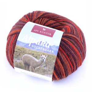 Alpaka Wolle Sockengarn Kupfer-Orange