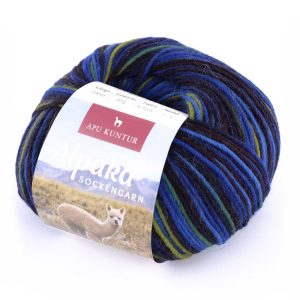 Alpaka Wolle Sockengarn Blau-Marine