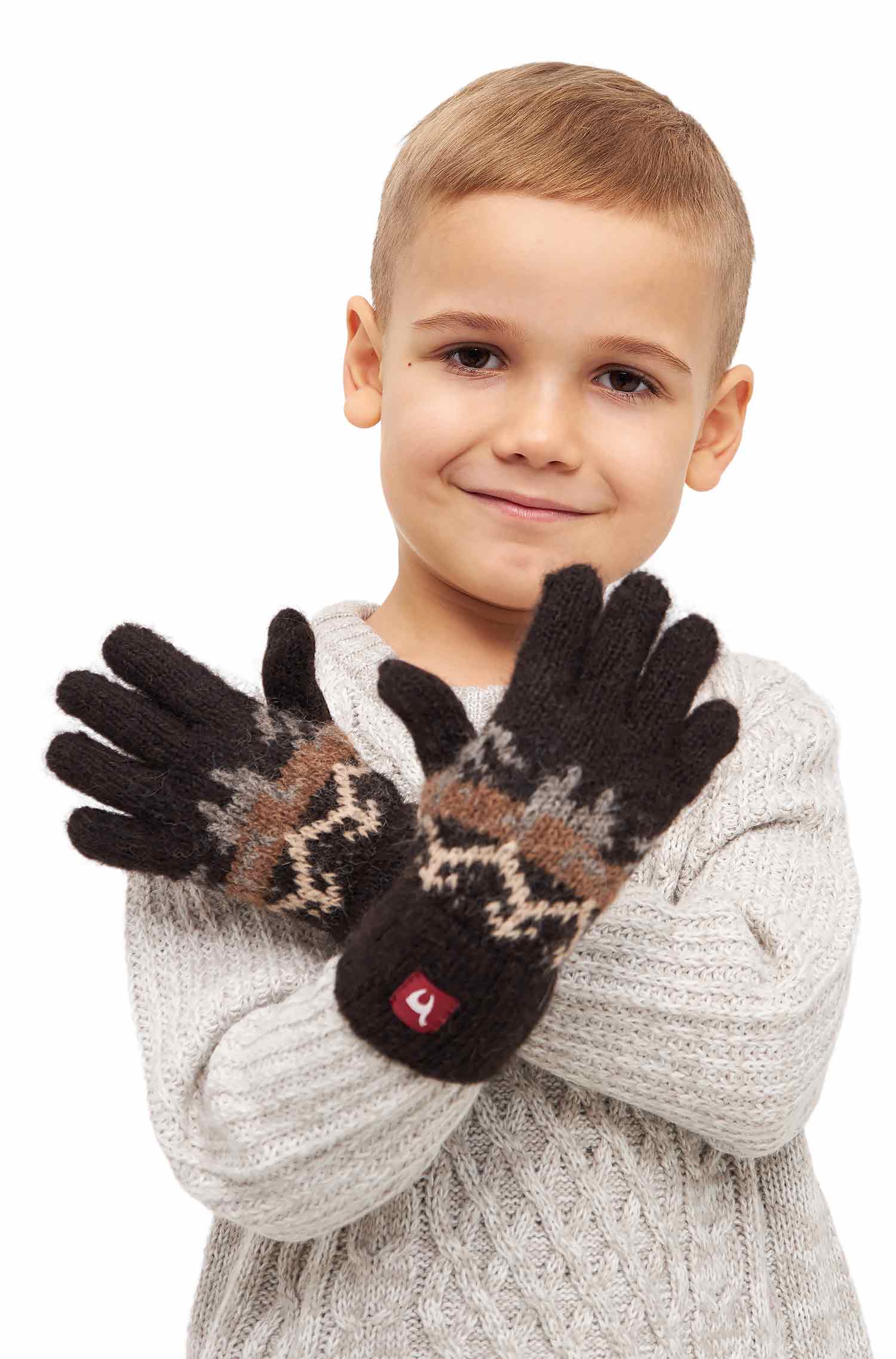 Alpaka Fingerhandschuhe NATURA (Gr. 10-12 Jahre)