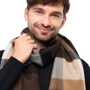 Alpaka Webschal AMIGO mokka-beige