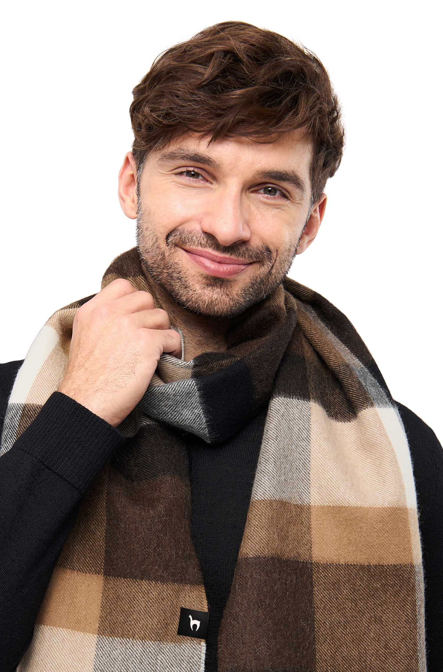 Alpaka Webschal AMIGO mokka-beige