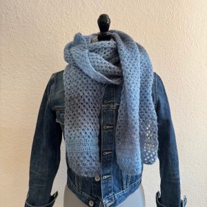 Gehäkelter Mohair Schal