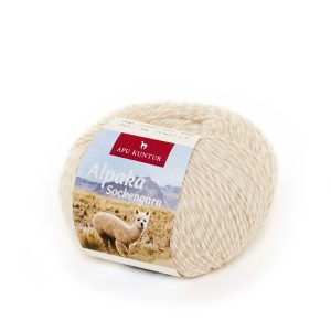 Alpaka Sockengarn Multicolor beige-meliert